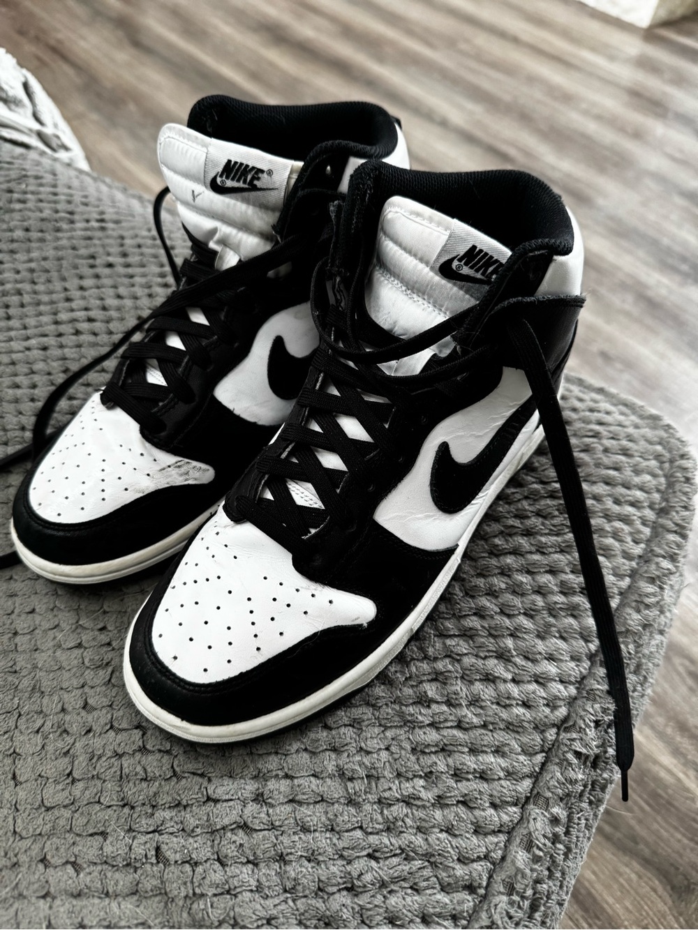 Nike Dunks Black & White High-Top Sneakers